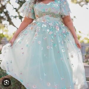 BNWT JessaKae Evangeline Dress in Mint Blue